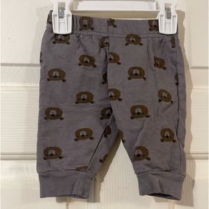 Little Rebels Sweatpants With Bears On Them Size 0-3 Months